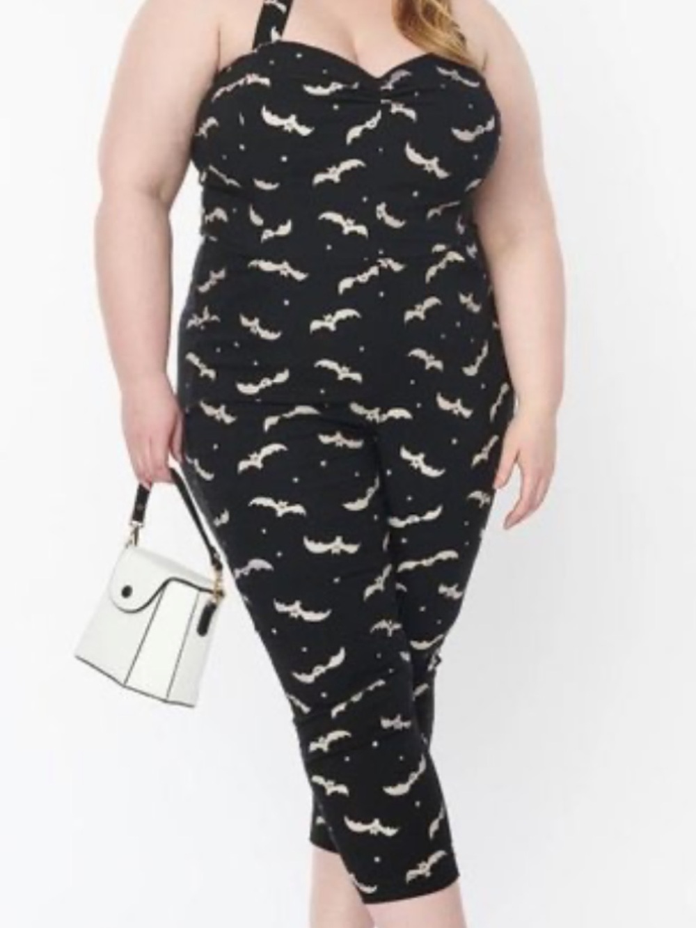 Unique Vintage Glow-in-the-dark Bat Jumpsuit, size 18 / 2X